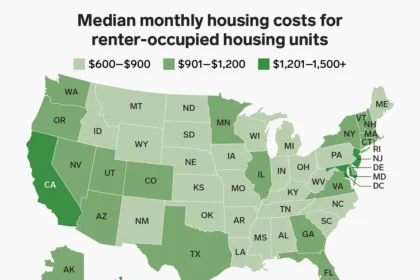 Average of Monthly Apartment Rent in USA